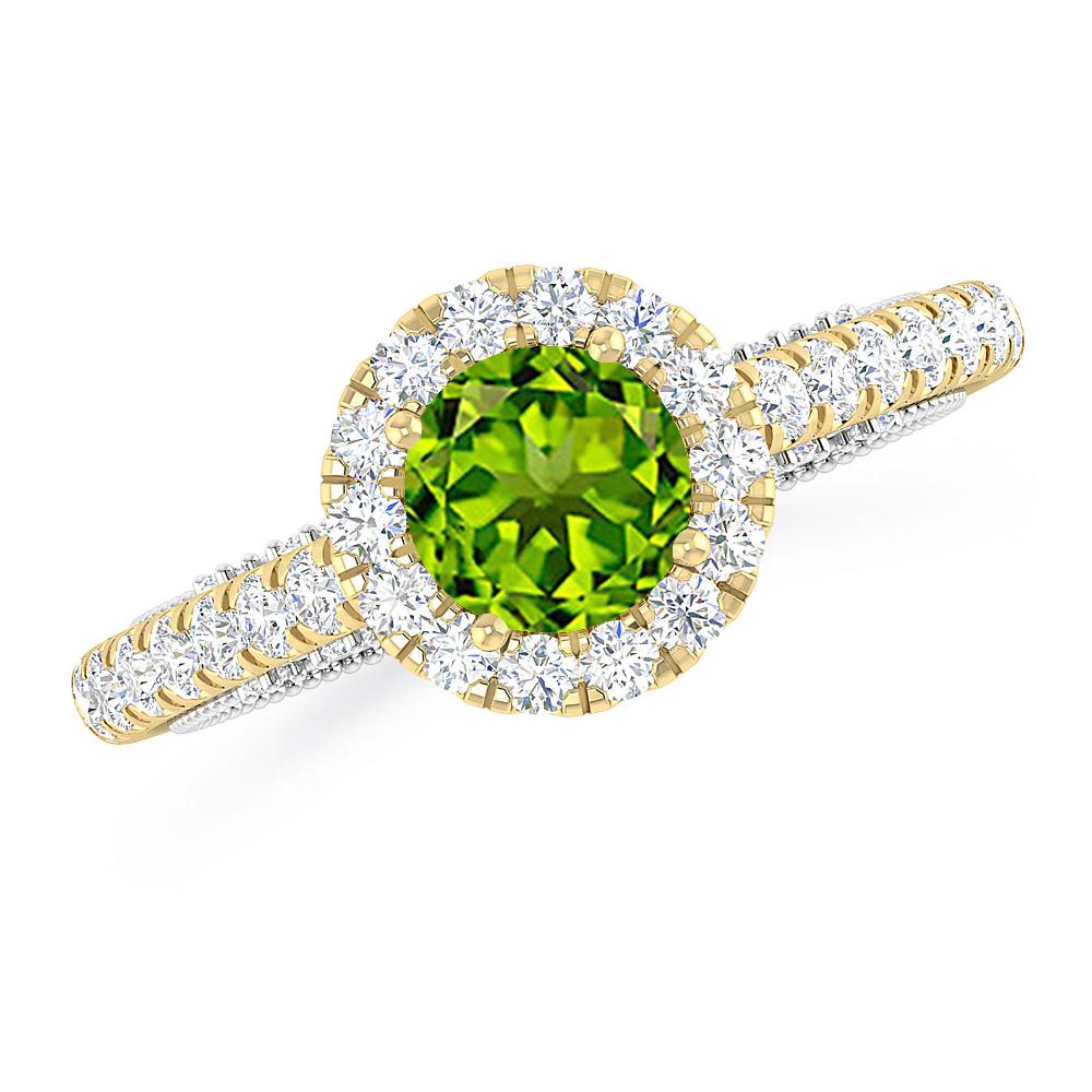 Yellow Gold/White Gold - Peridot