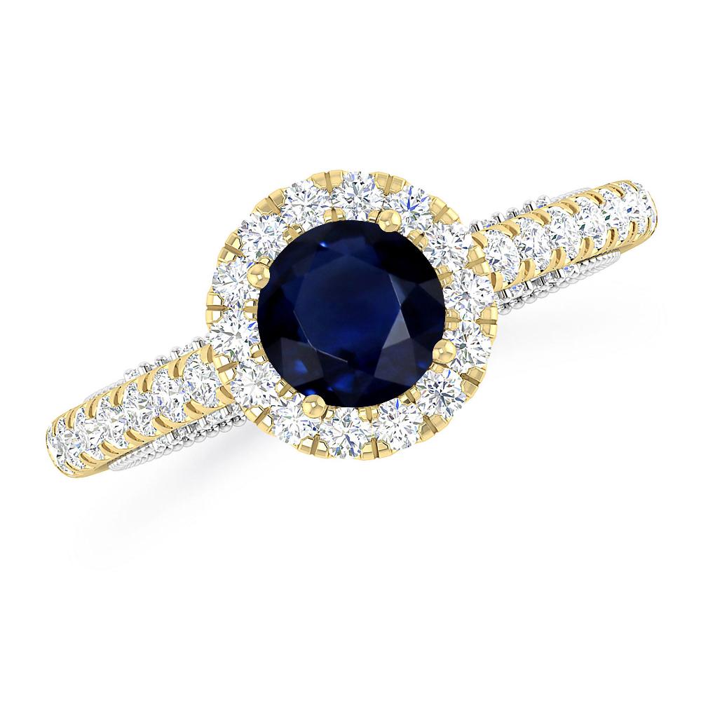 Yellow Gold/White Gold - Sapphire