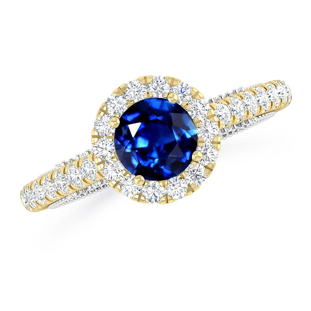 Yellow Gold/White Gold - Sapphire