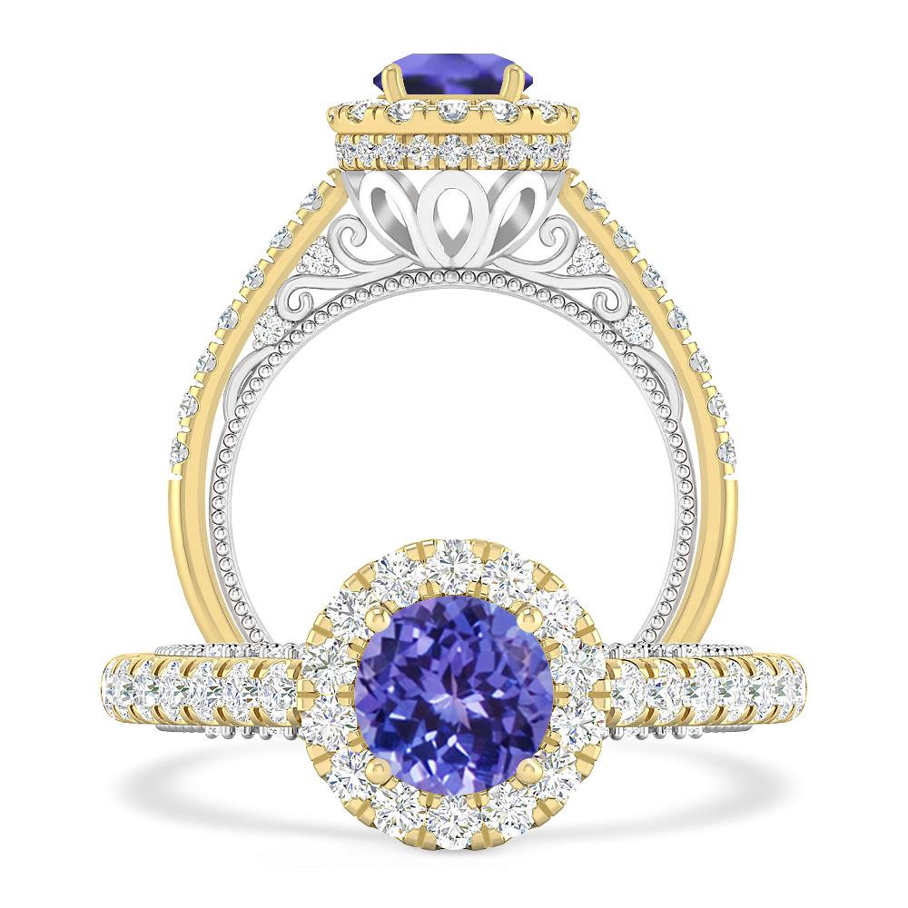 Yellow Gold/White Gold - Tanzanite