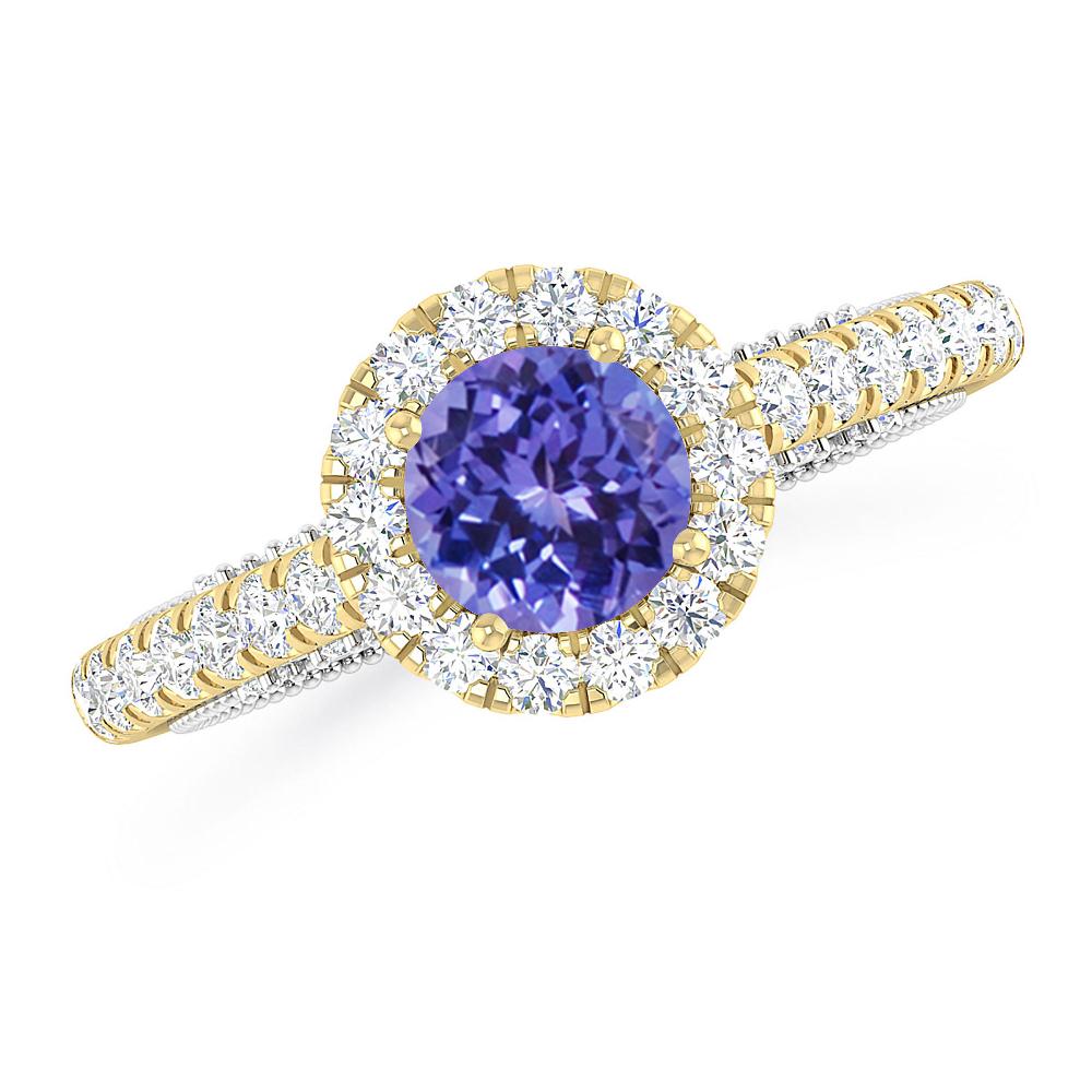 Yellow Gold/White Gold - Tanzanite