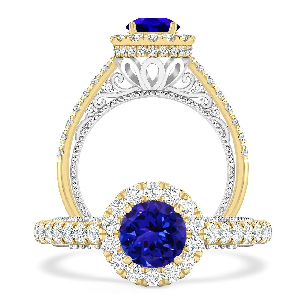 Yellow Gold/White Gold - Tanzanite