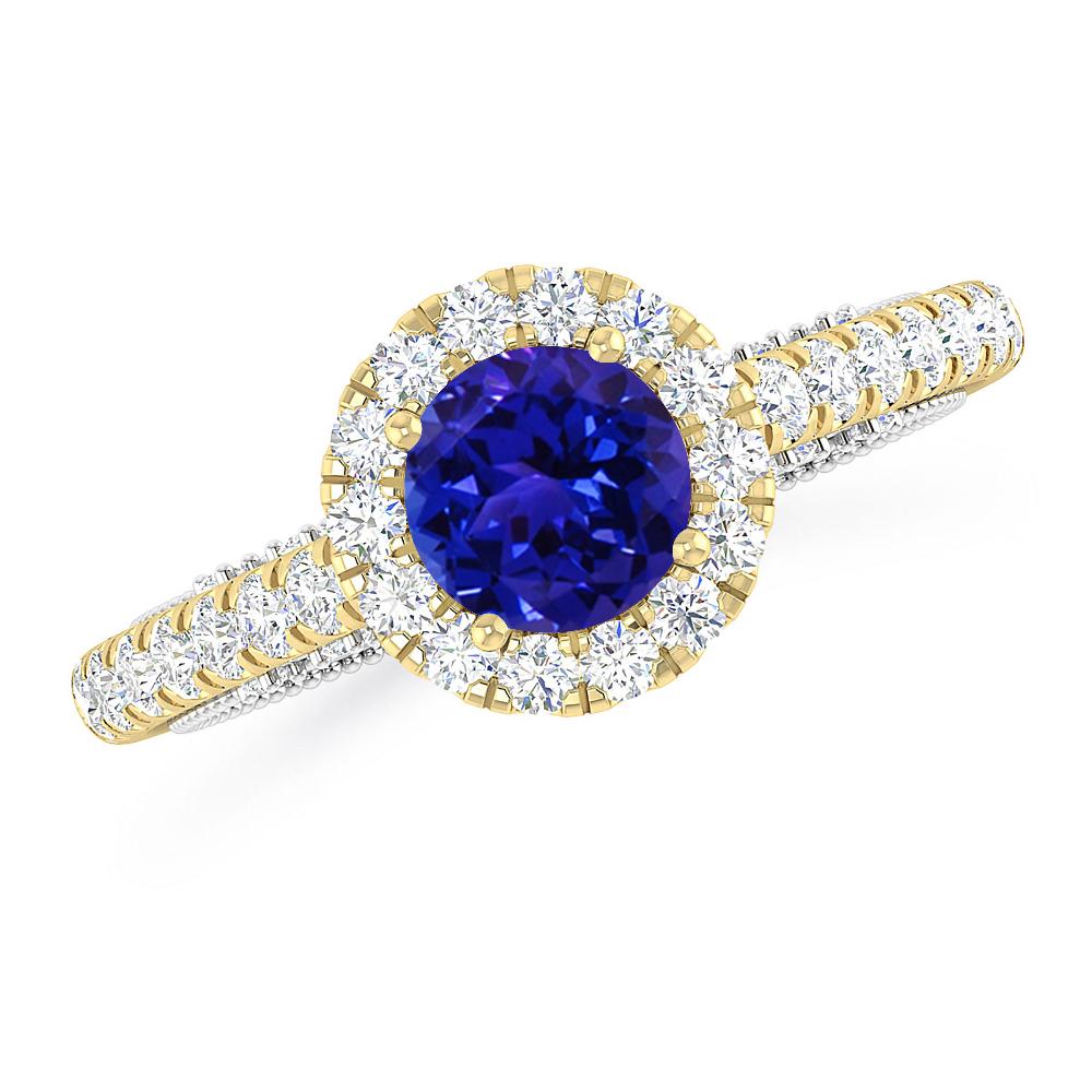 Yellow Gold/White Gold - Tanzanite