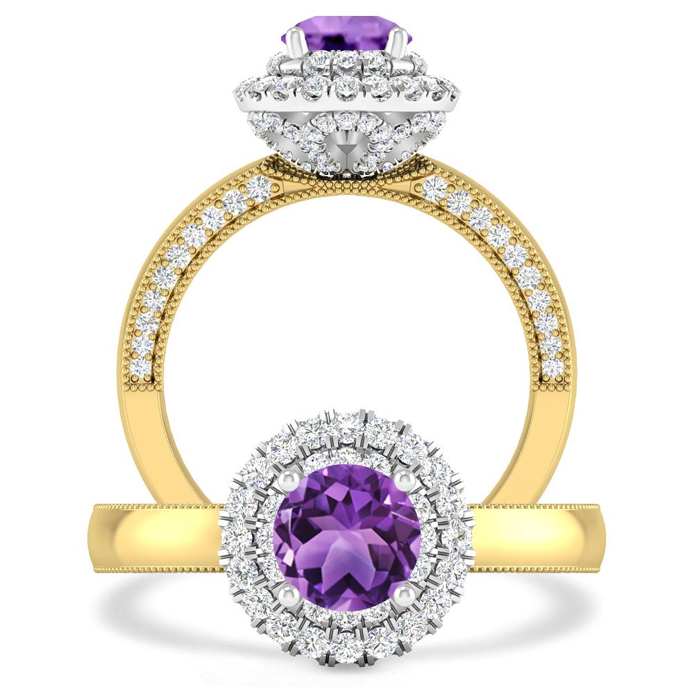 Yellow Gold - Amethyst