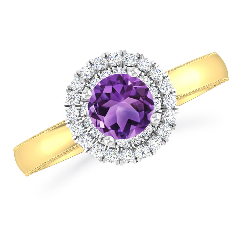 Yellow Gold - Amethyst