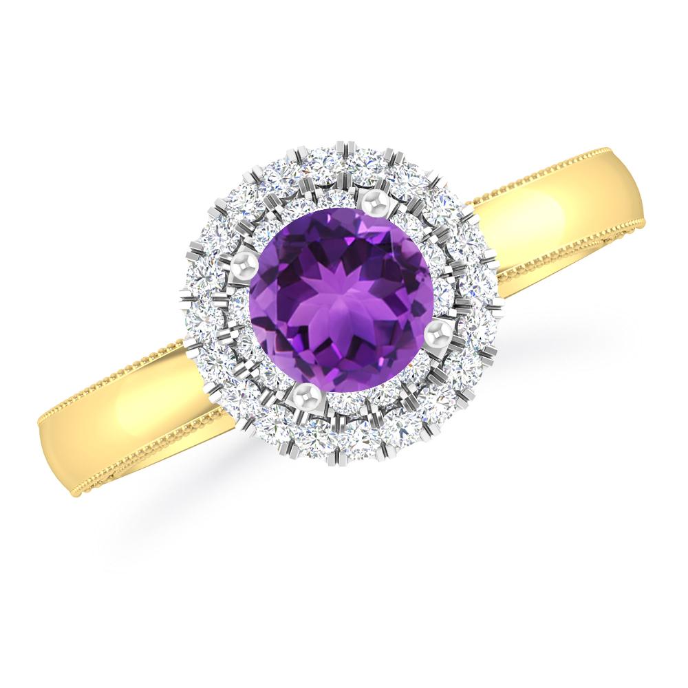 Yellow Gold - Amethyst