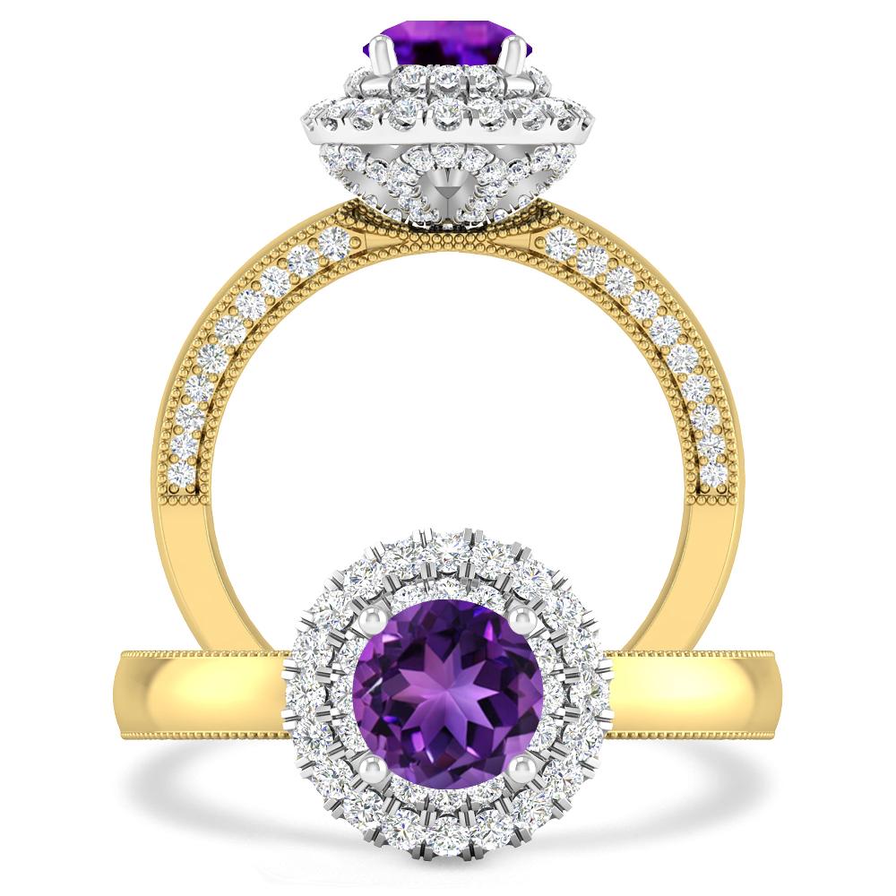 Yellow Gold - Amethyst