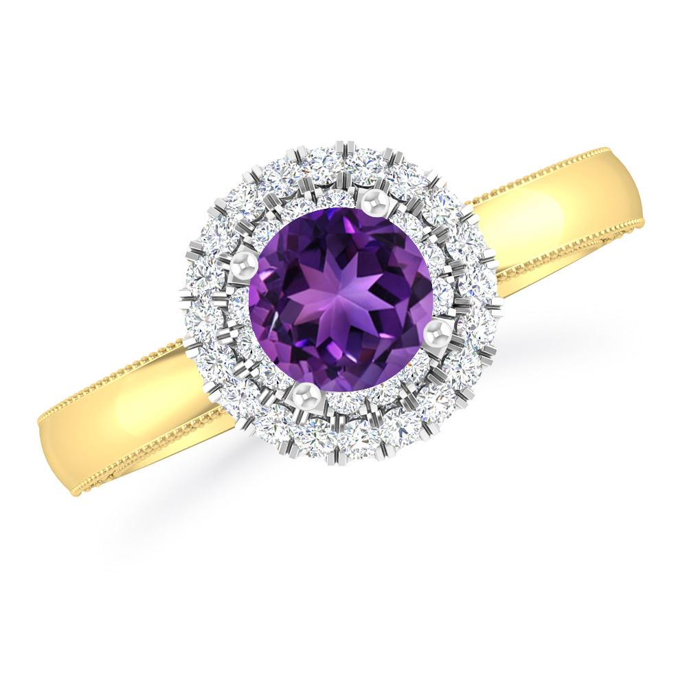 Yellow Gold - Amethyst