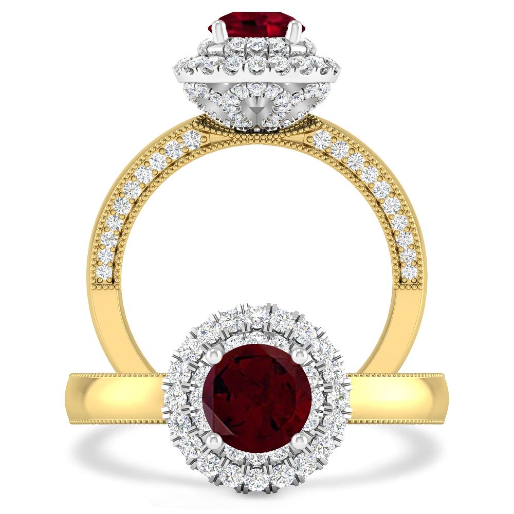 Yellow Gold - Garnet