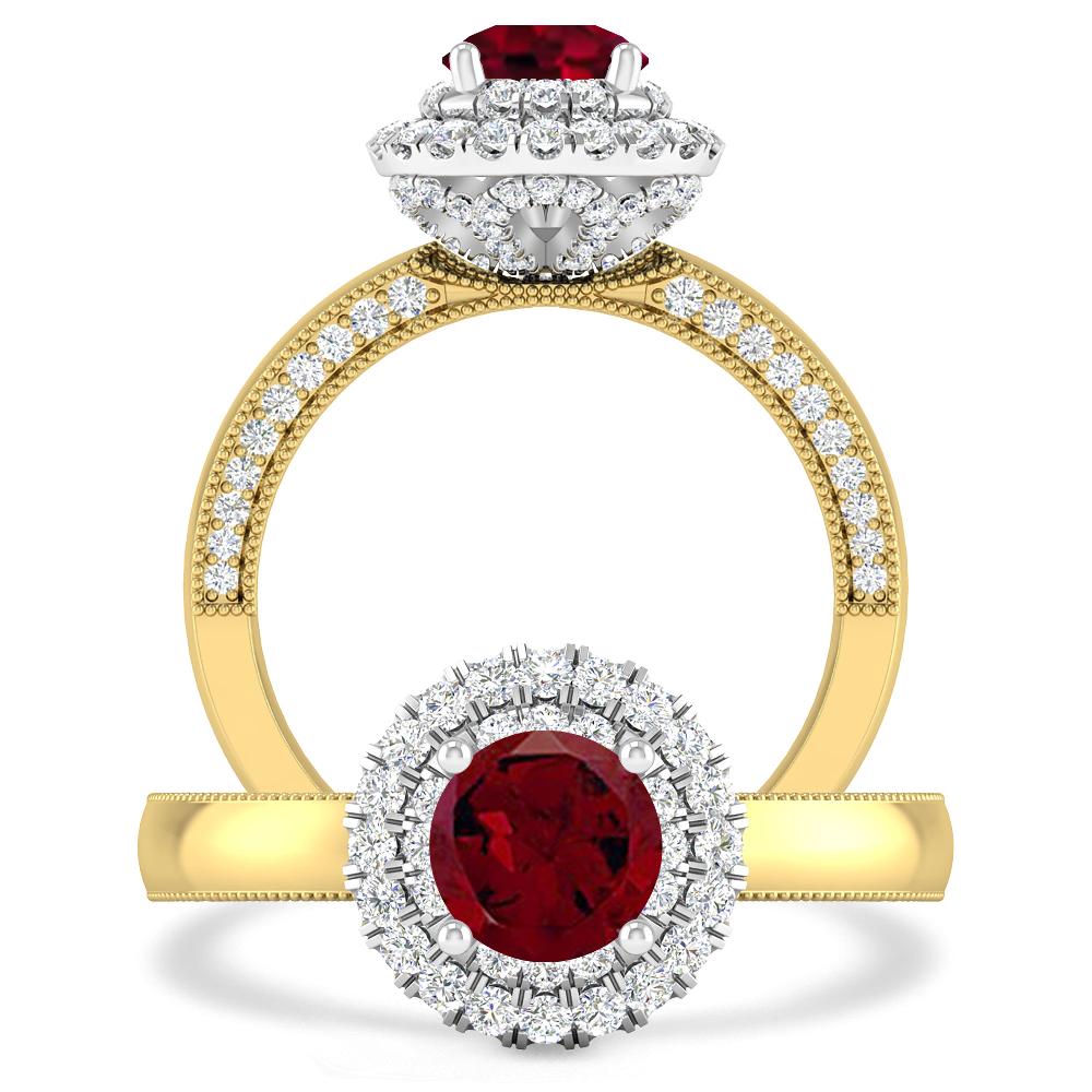 Yellow Gold - Garnet