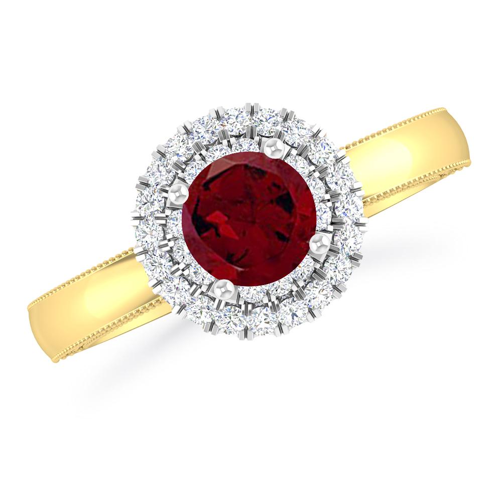 Yellow Gold - Garnet