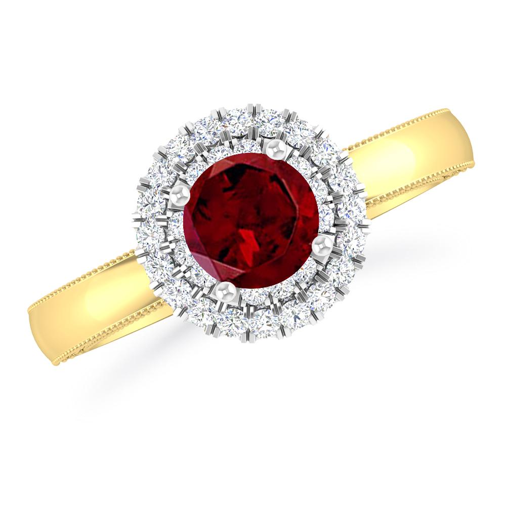 Yellow Gold - Garnet