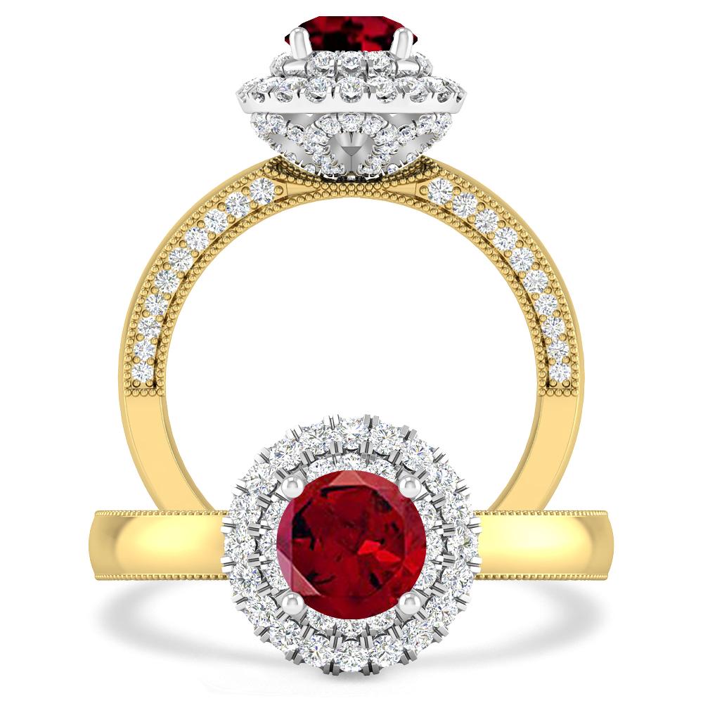 Yellow Gold - Garnet