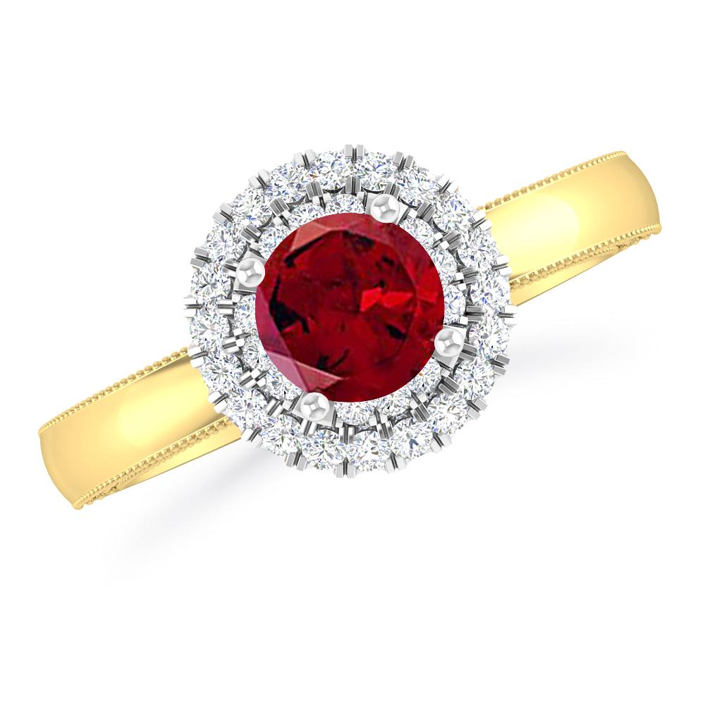 Yellow Gold - Garnet