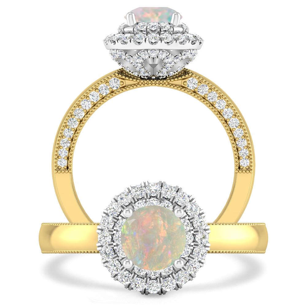 Yellow Gold - Opal