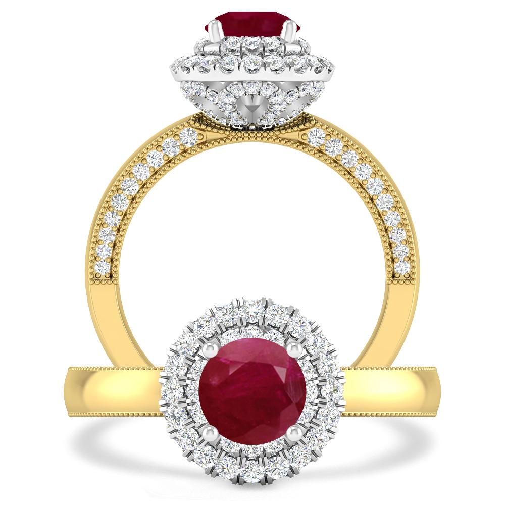 Yellow Gold - Ruby