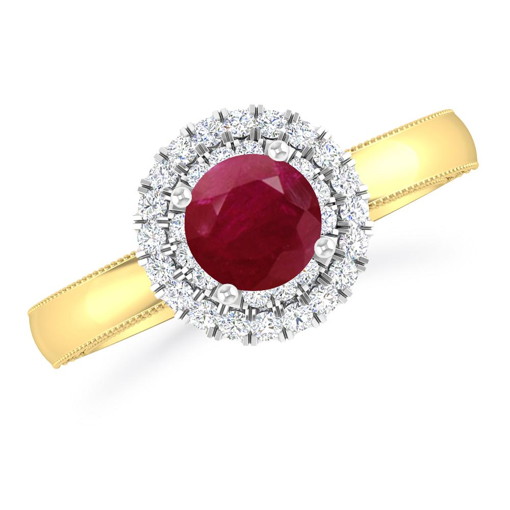 Yellow Gold - Ruby