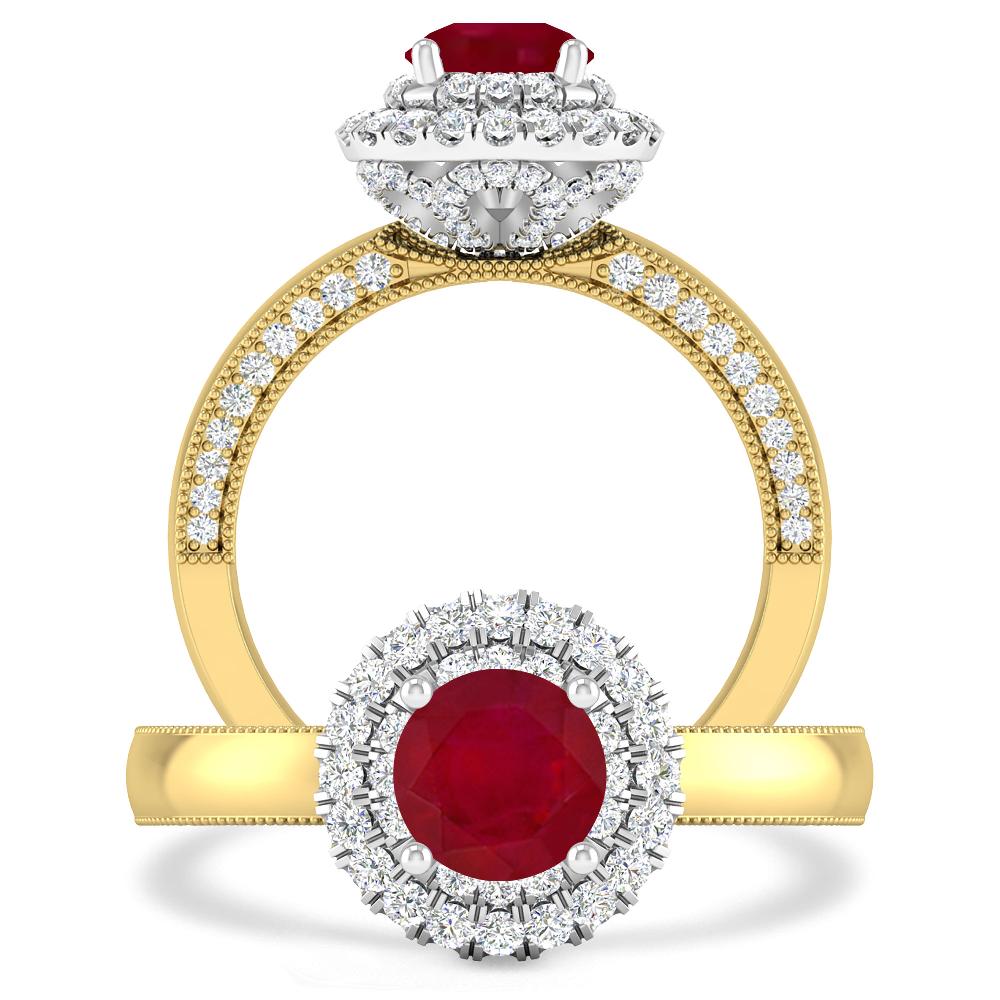 Yellow Gold - Ruby