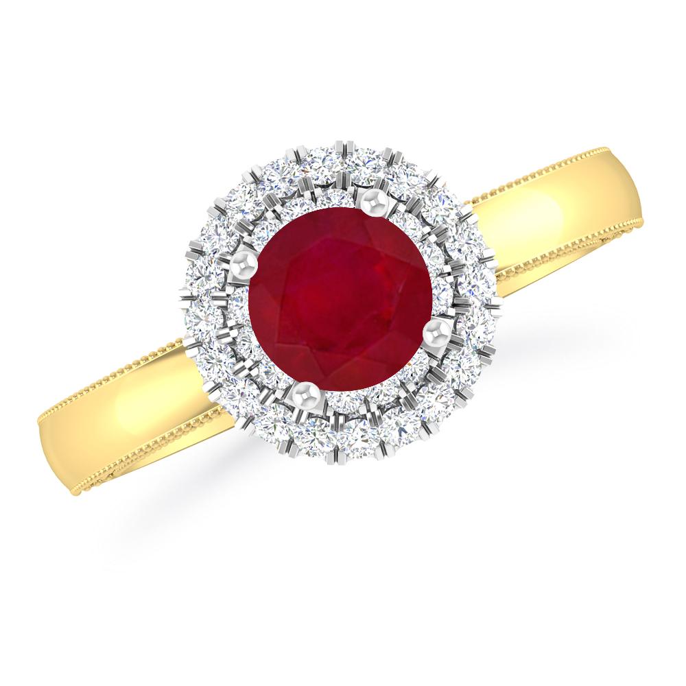 Yellow Gold - Ruby