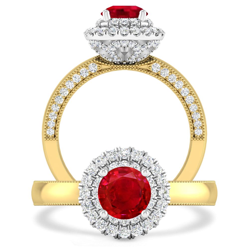 Yellow Gold - Ruby