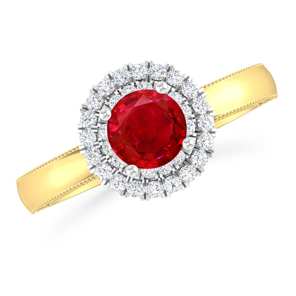 Yellow Gold - Ruby