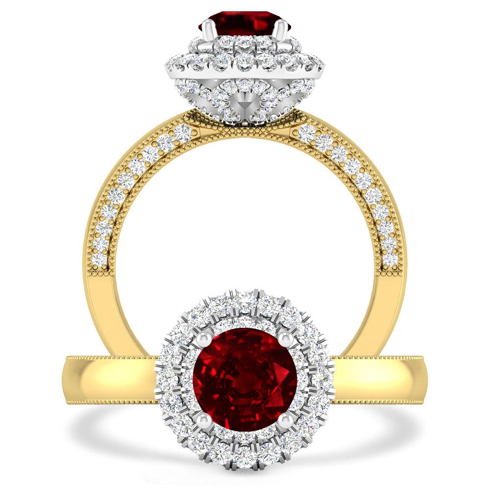 Yellow Gold - Ruby