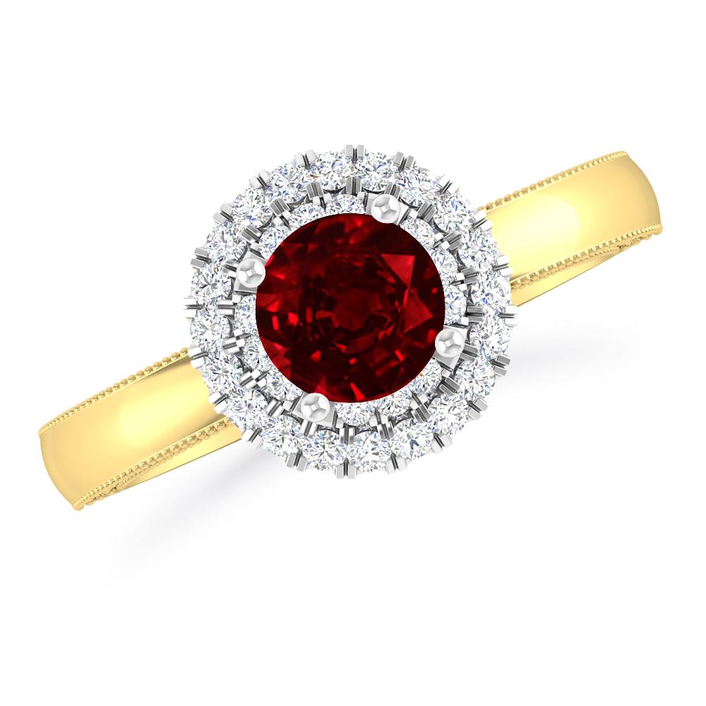 Yellow Gold - Ruby