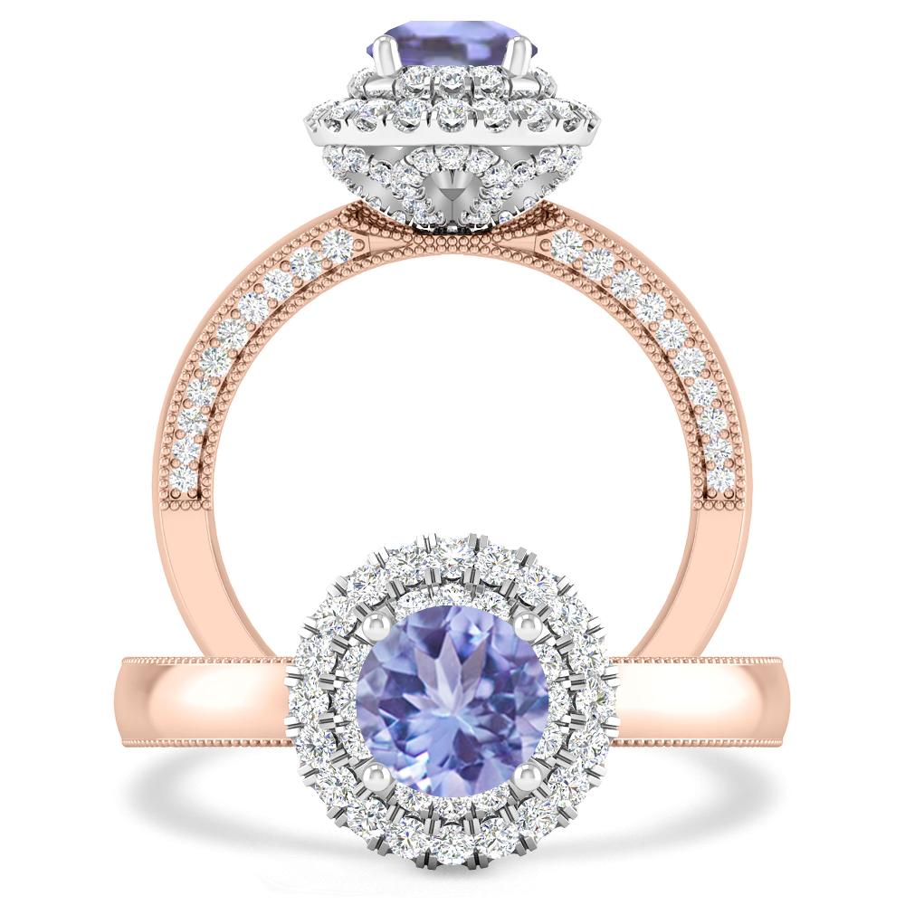 Rose Gold - Tanzanite