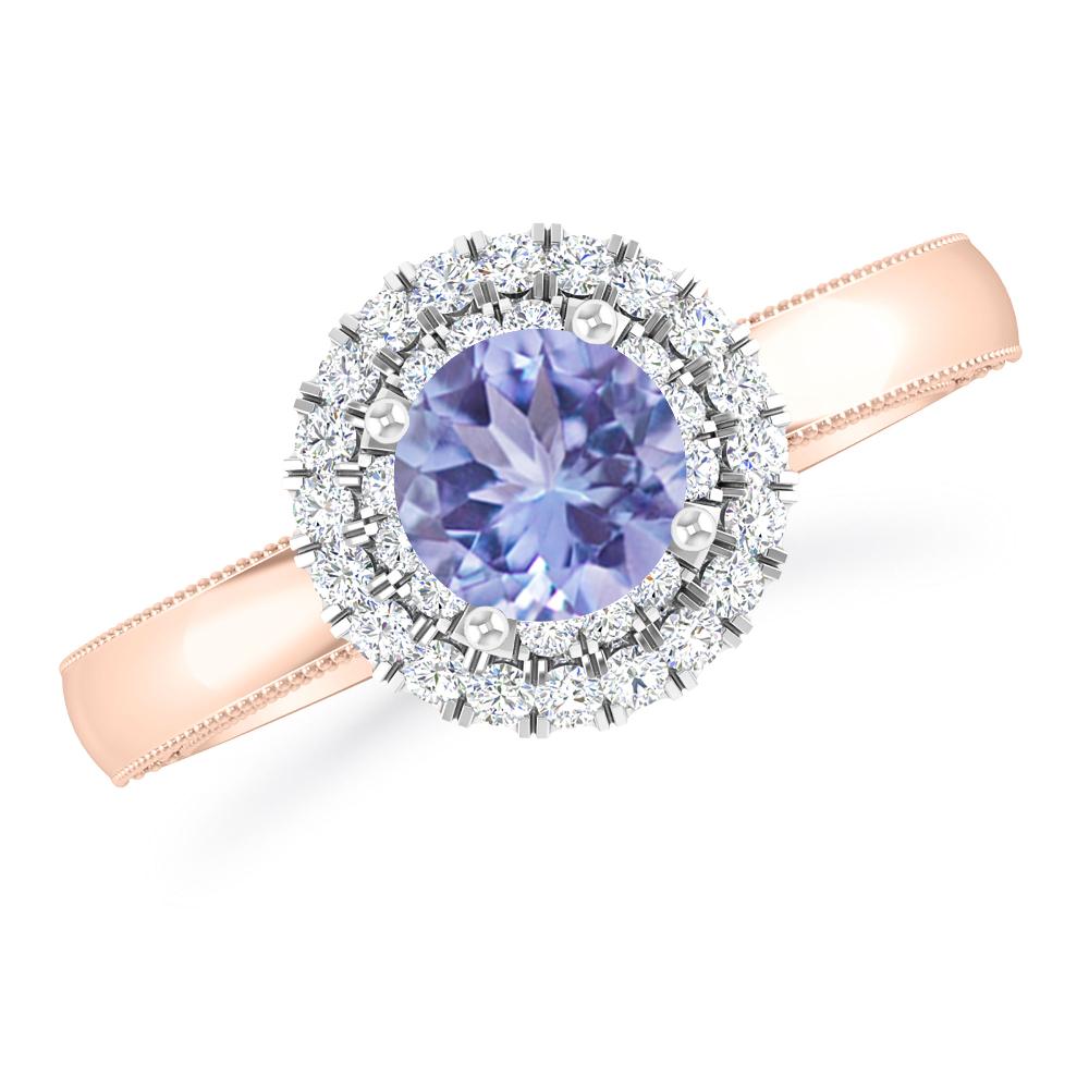 Rose Gold - Tanzanite