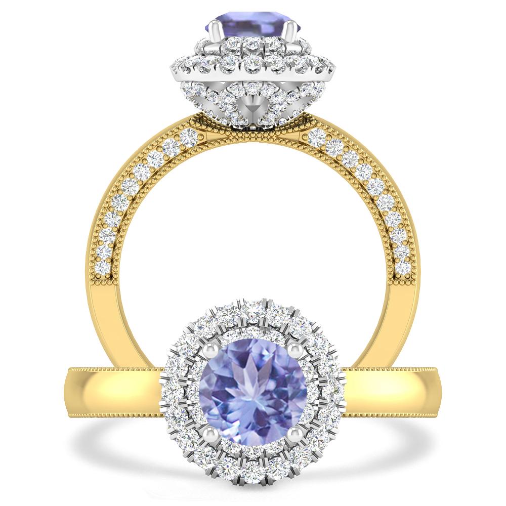 Yellow Gold - Tanzanite