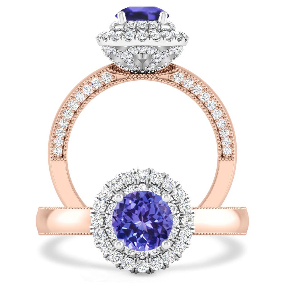 Rose Gold - Tanzanite