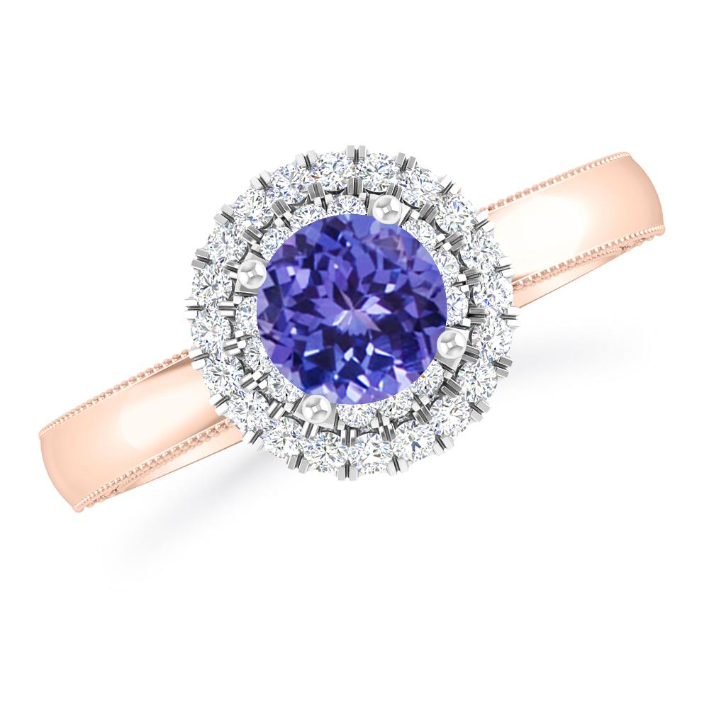 Rose Gold - Tanzanite