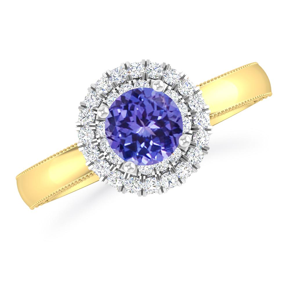 Yellow Gold - Tanzanite