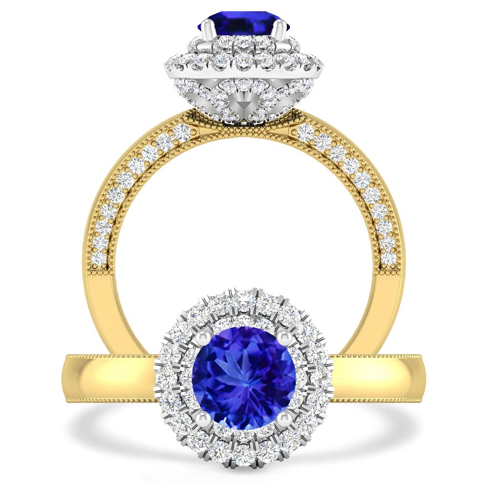 Yellow Gold - Tanzanite