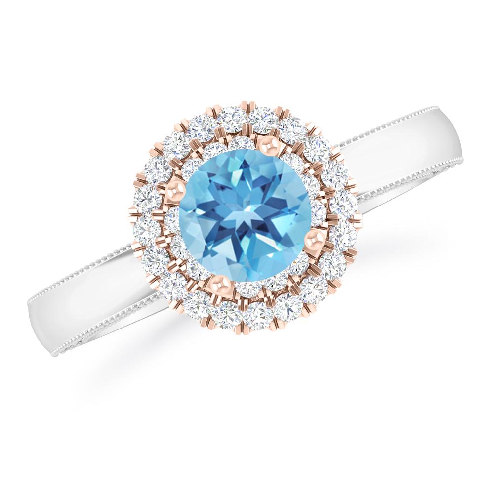 White Gold - Blue Topaz