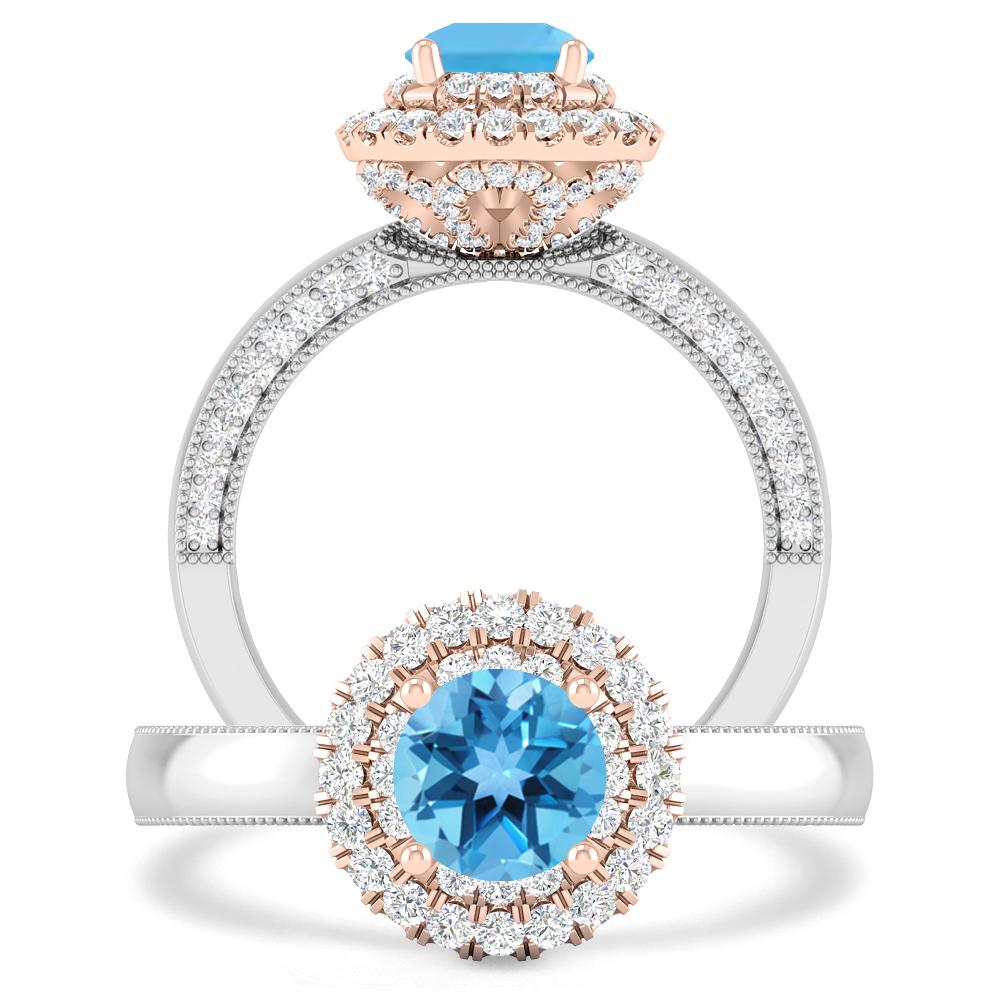 White Gold - Blue Topaz