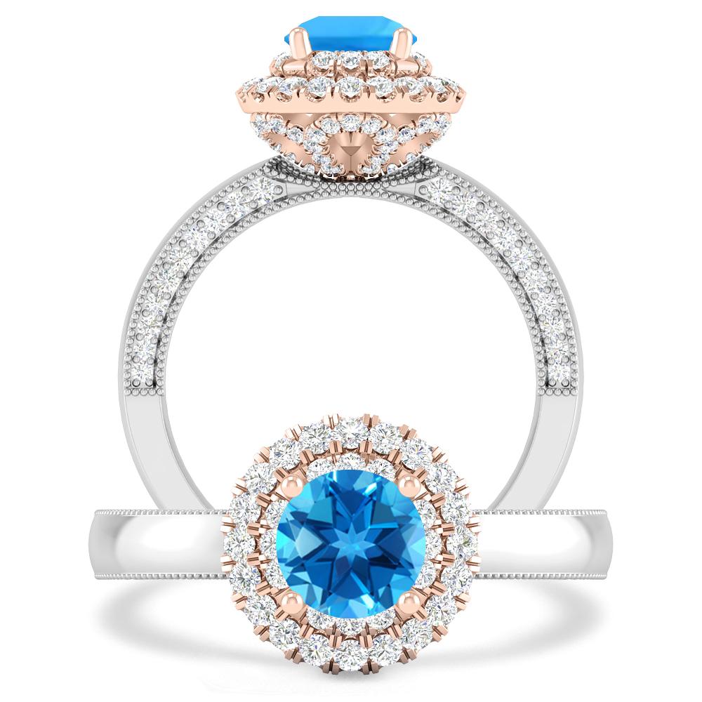 White Gold - Blue Topaz