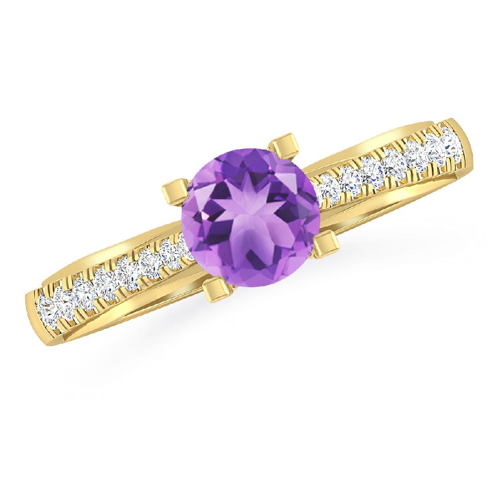 Yellow Gold - Amethyst