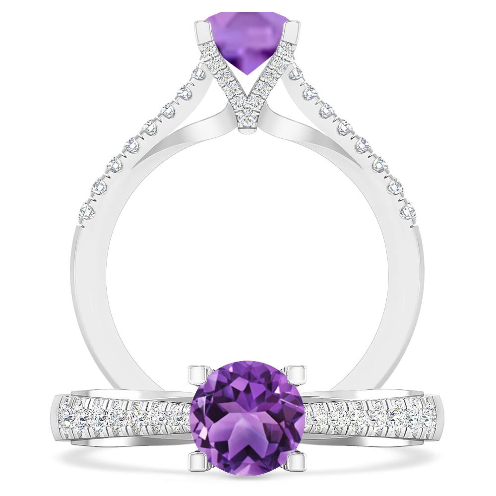 White Gold - Amethyst