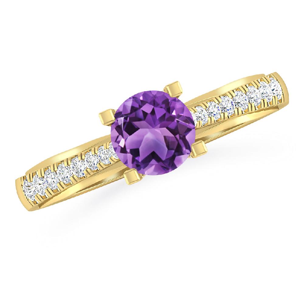 Yellow Gold - Amethyst