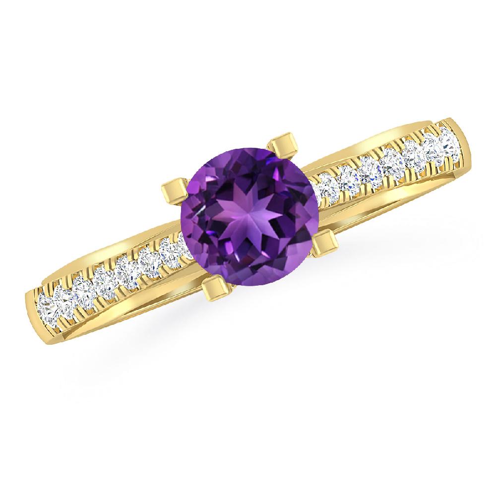 Yellow Gold - Amethyst