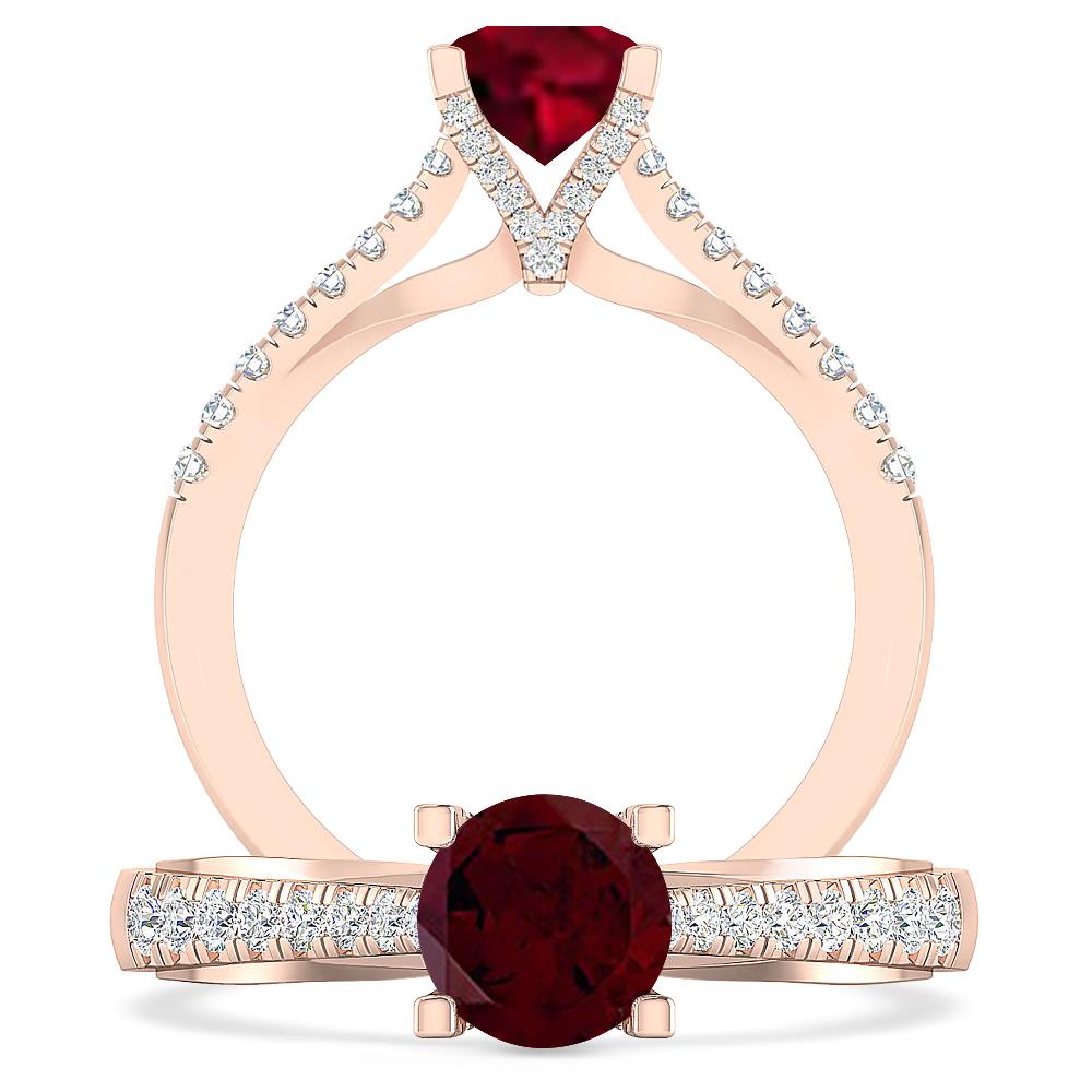 Rose Gold - Garnet