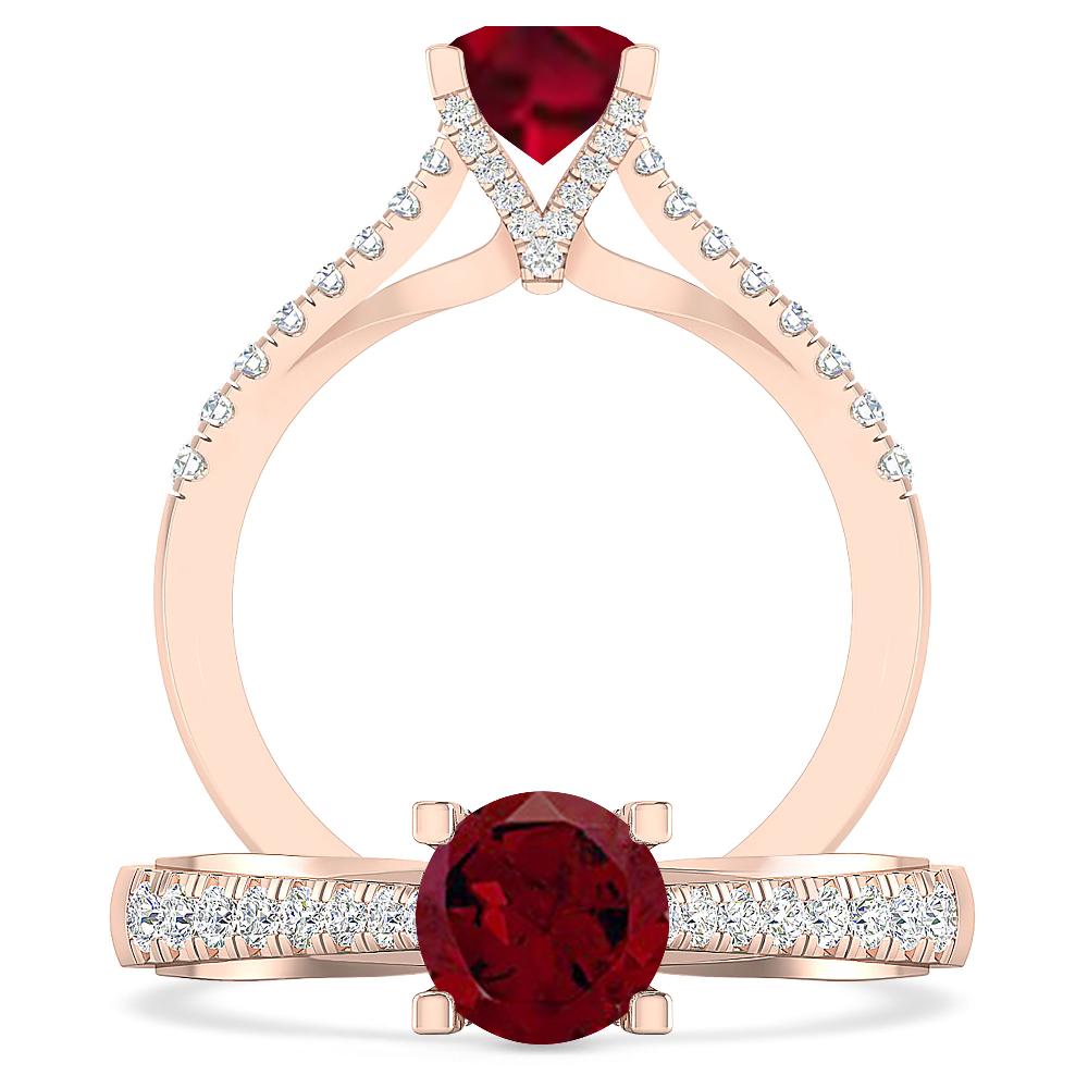 Rose Gold - Garnet