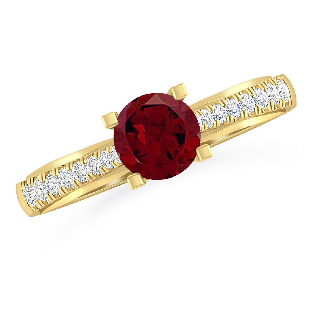 Yellow Gold - Garnet