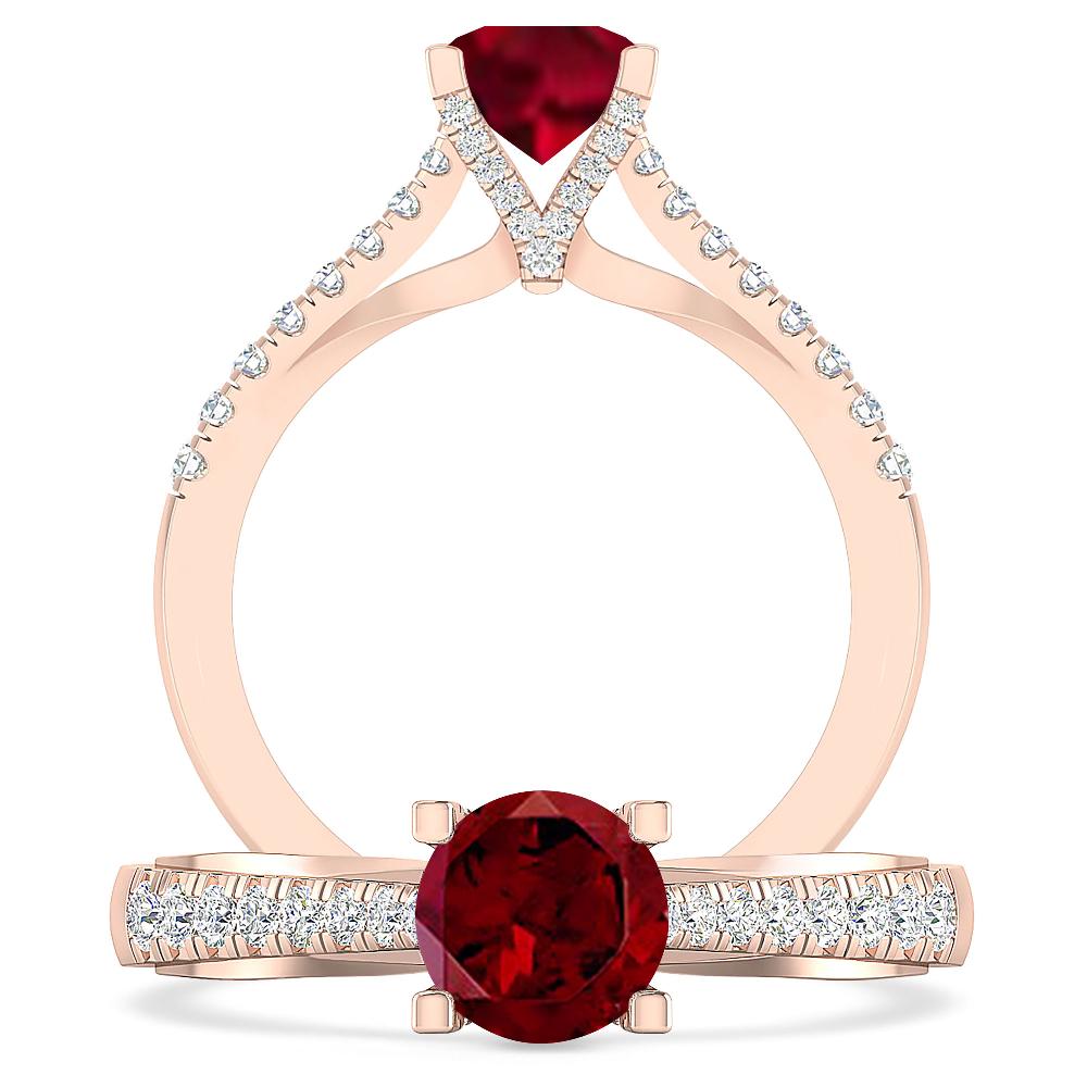 Rose Gold - Garnet