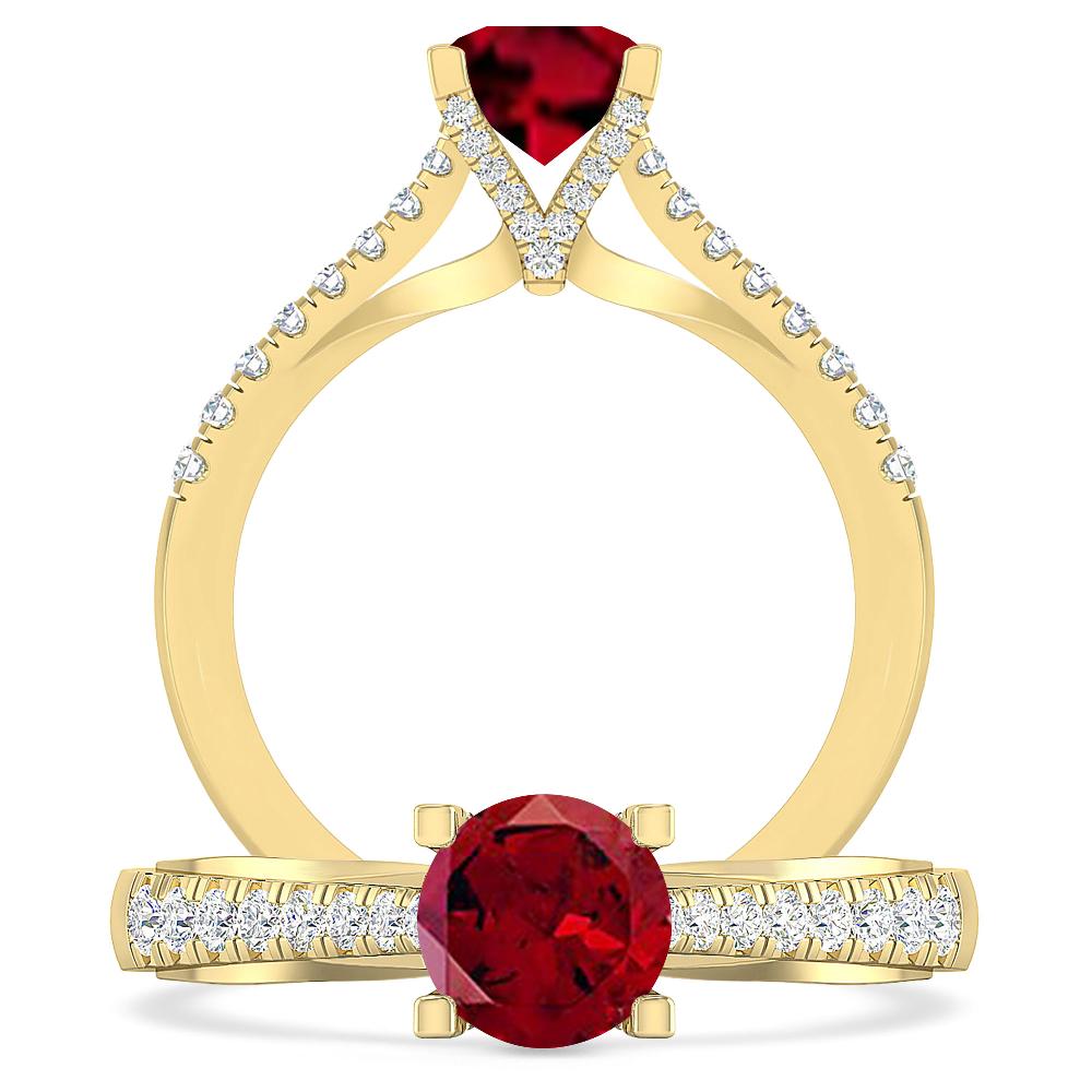 Yellow Gold - Garnet