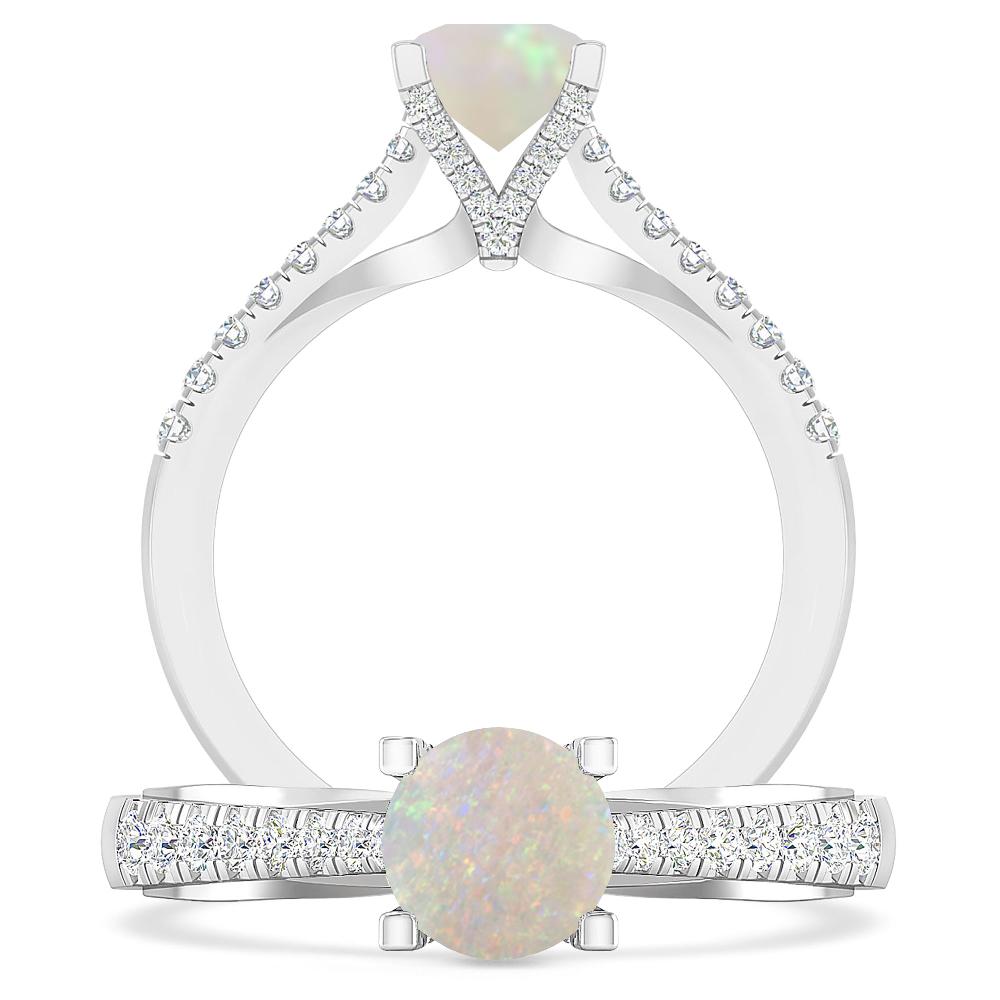 White Gold - Opal