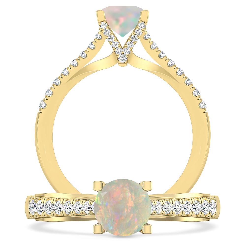 Yellow Gold - Opal