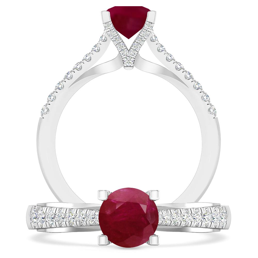 White Gold - Ruby