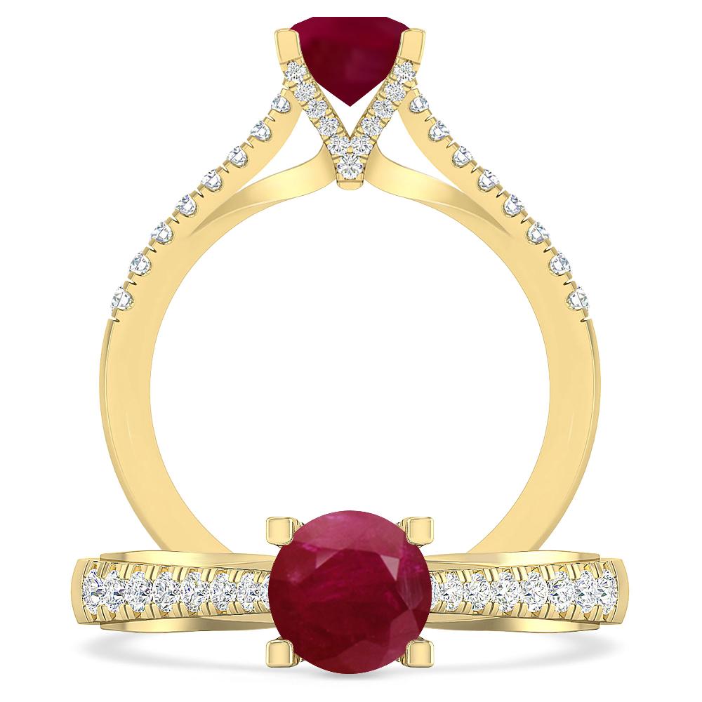 Yellow Gold - Ruby